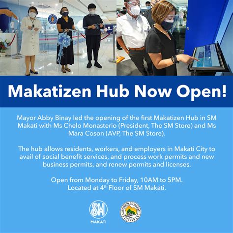sm makatizen hub|Makati opens Makatizen hub at SM Makati .